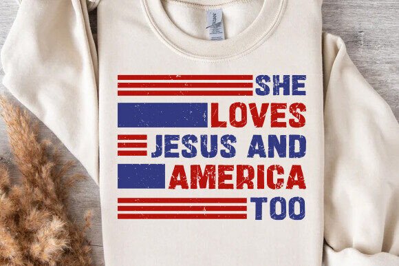 4th of July PNG: Christian America Graphics for T-Shirt Designs