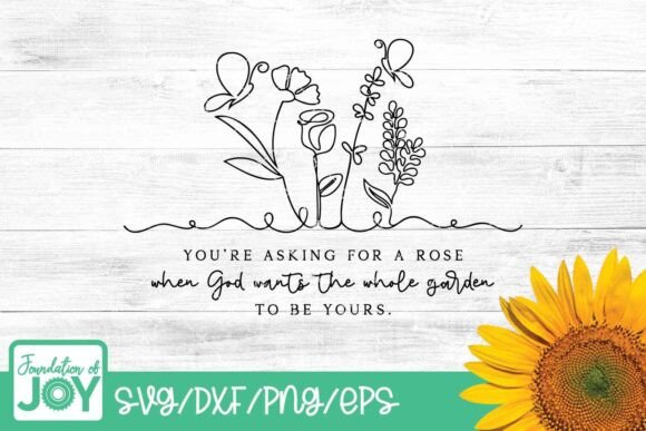 Christian Garden Quote SVG