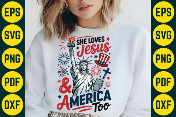 He Loves Jesus America Too SVG Graphics & T-Shirt Designs