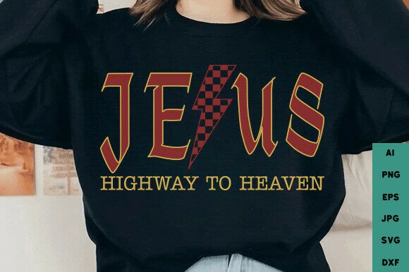 Jesus Highway to Heaven Graphics for T-Shirt Designs